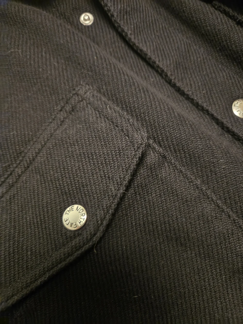 The North Face Men's Black Jacket - Classic Snap-Front Design